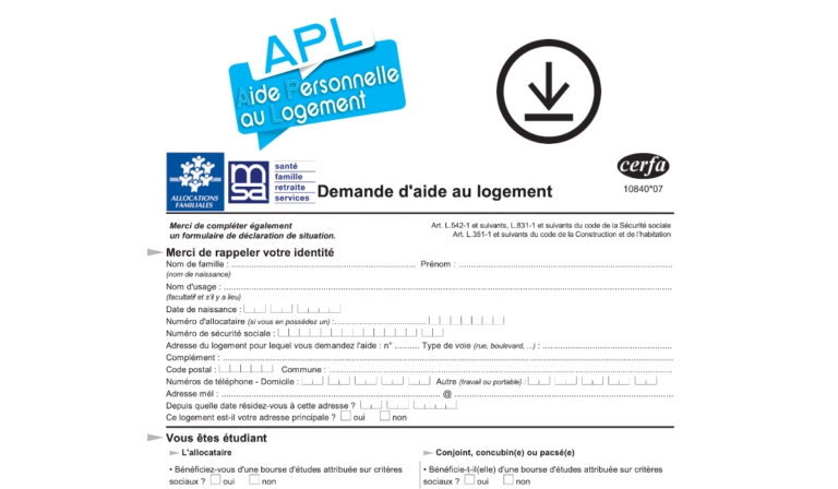 Demande APL en ligne - Aide personnalisée au logement