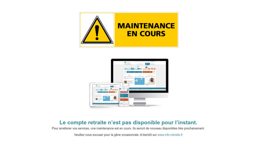 site info retraite en maintenance