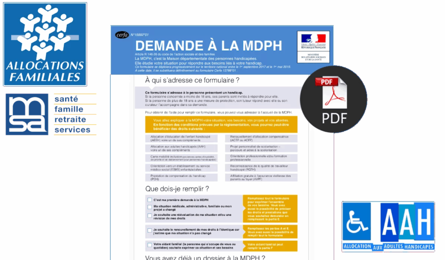 demande d'aah formulaire